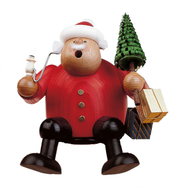 Räuchermann Kantenhocker Weihnachtsmann mit Baum